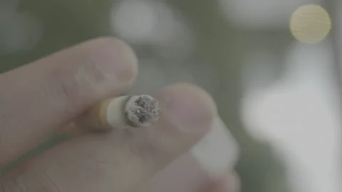 Slow Motion smoking a cigarette Stock-Footage 133544277