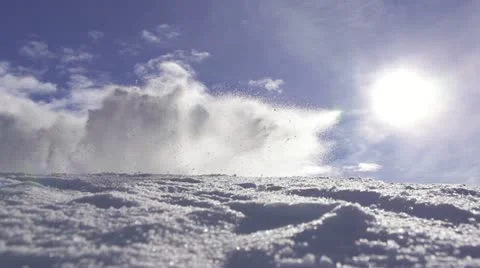 SLOW MOTION: Snow avalanche Stock Footage 21710885