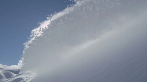SLOW MOTION: Snow avalanche Stock Footage 45051514
