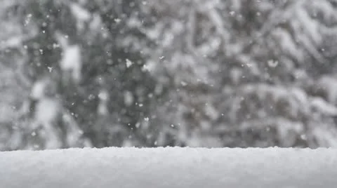 SLOW MOTION: Snow falling Stock Footage