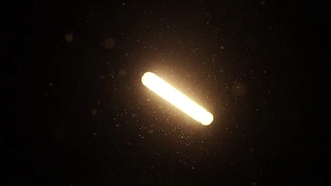 Slow motion of a snow falling at night in the light of a street lamp Stock Footage 89095769
