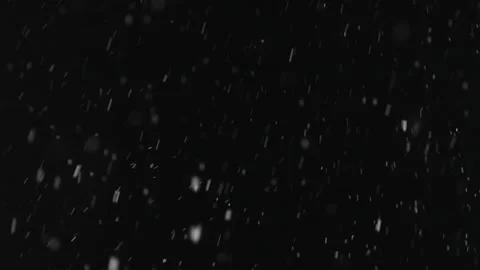 Slow motion of snow falling over black background Stock Footage 139808939