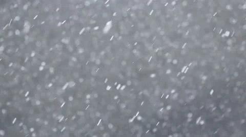 Slow motion of snow flakes falling Stock Footage