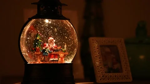 Slow Motion Snow Globe Stock Footage 145566181