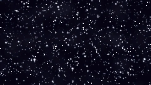 Slow Motion Snowfall on Black Background. 库存影片 117276487