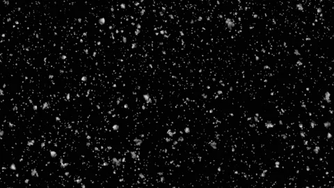 Slow-motion Snowfall on Black Background. Seamless Loop-able animation. Stock Footage 229985967