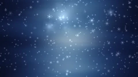 Slow motion snowflakes falling looped blue background Stock Footage 338407882