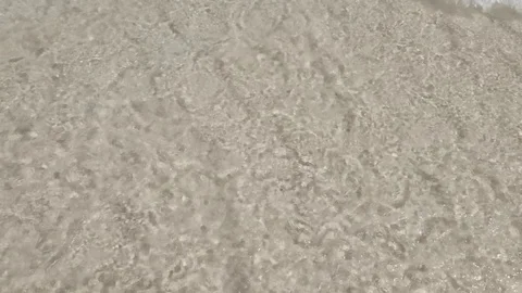 Slow motion Soft wave of the sea on the sandy beach Stock Footage 100676660
