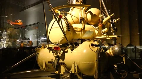 Slow motion. Spacecraft to work in open space. Stock Footage 68796381