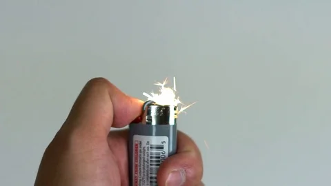 Slow Motion Sparking a Lighter Stock Footage 72814769