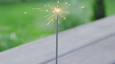 Slow Motion Sparkler 1 Stock Footage 25512198