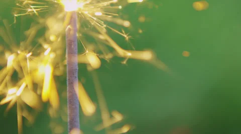 Slow Motion Sparkler 3 Stock Footage 25512717