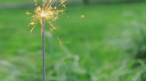 Slow Motion Sparkler 6 Stock Footage 25520264