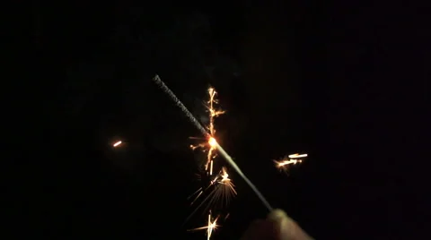Slow motion of sparkler Видео 47005417