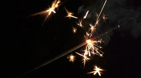 Slow motion of sparkler Видео 47005821