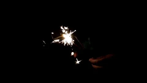 Slow motion sparkler Stock Footage 101129030