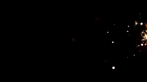Slow Motion - Sparkler Sparks Stock Footage 74023007