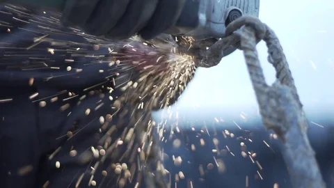 Slow Motion Sparks Stock Footage 74901082