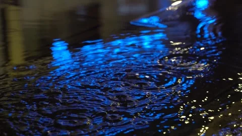 Slow motion splash  with neon reflection 2 Stock Footage 295103830