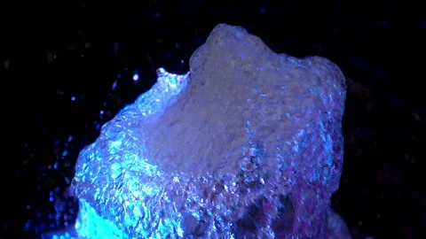 Slow motion of splashes in the abstract water fountain. Stock Footage 87638791