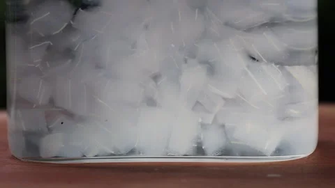 Slow motion of splashing aloe vera inside water Stock Footage 258236212