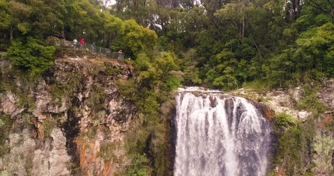 Slow-motion Springbrook Waterfall National Park Australia 4k Stock Footage 97270684