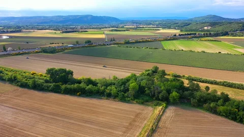 Slow motion stabilized shot - Famous cypress trees row along Tuscany road by POV Stock Footage 128765901