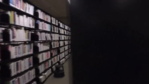 Slow Motion Steadicam Flow Through Library Vídeos de archivo 71998743