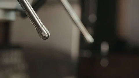 Slow motion of steam flow from coffee machine, extreme close up Stock-Footage 88637634