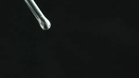 Slow motion of steam flow from coffee machine, black background Video stock 88742857