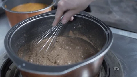 Slow Motion stir chocolate Stock Footage 74901432