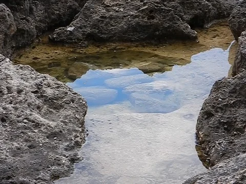Slow motion of stone thrown into the pond 4966 Stock Footage 108944438