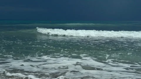Slow motion of a storm, big waves and strong wind Stock Footage 256970816