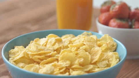Slow-motion strawberry into milk Stock Footage 68952918