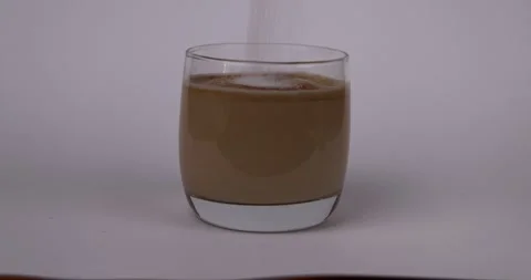 Slow-Motion Sugar Stirring Stock Footage 280111038