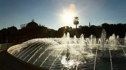Slow motion, Sultan Ahmet Square Fountain 動画素材 37888271