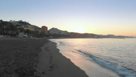Slow motion sunrise over beach Stock Footage 101854661
