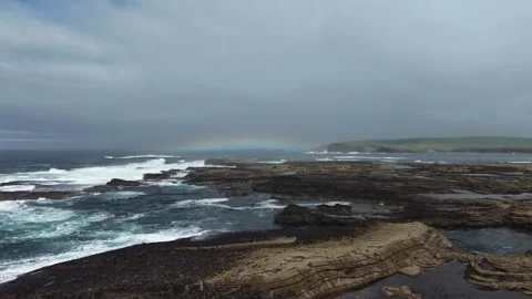 Slow Motion Surf and Rainbow at Kilkee Shore 動画素材 346965962