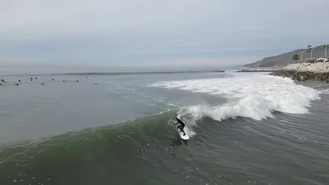 Slow Motion surfing up close Stock Footage 230053094