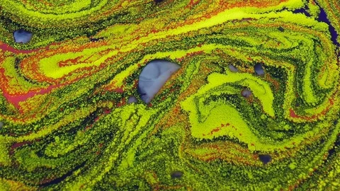 Slow Motion Swirling Paint Rotating 2 Stock Footage 91468934