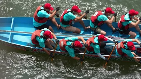Slow motion of Taipei paddler resting face on paddle after competition Stock Footage 314205346