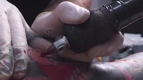 Slow Motion Tattoo Making Of Video stock 276713675