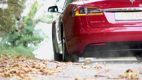 Slow Motion Tesla Model S Video stock 80650279