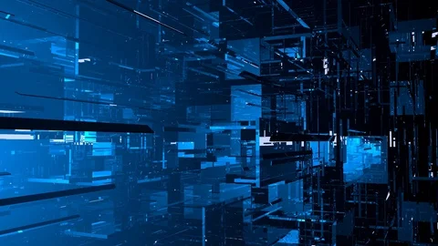 Slow motion through 3D mirror reflecting each other 스톡 동영상 72126868