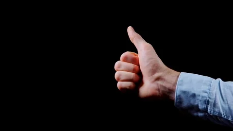 Slow motion thumb up Video stock 98235464