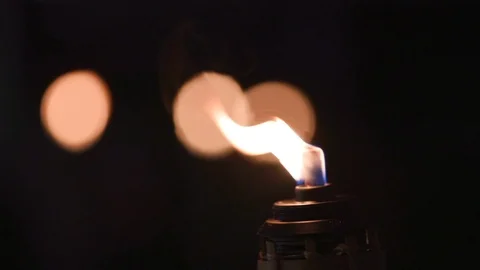 Slow Motion Tiki Torch 1 Video stock 107100997