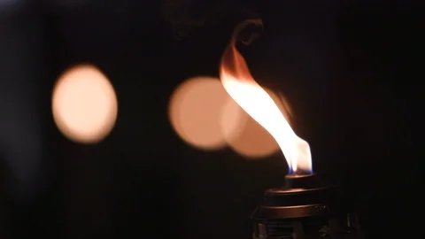 Slow Motion Tiki Torch 2 Video stock 107100412