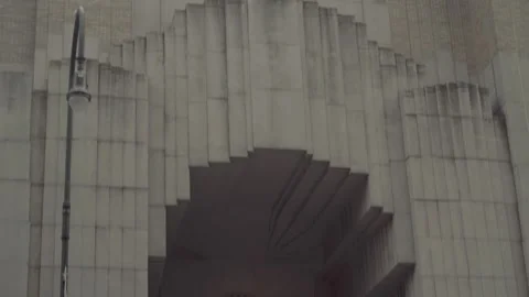 Slow Motion Tilt Down of Building Manhttan New York City 4k Stock Footage 255754511