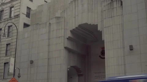 Slow Motion Tilt Down Building Manhattan New York City 4k Video stock 255754514