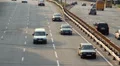Slow motion timelapse city cars traffic, wide road vehicles, day HD Footage